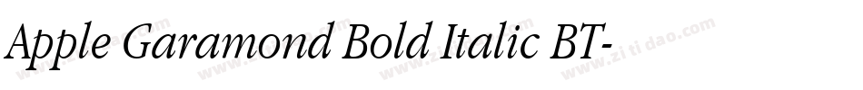 Apple Garamond Bold Italic BT字体转换